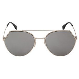 Fendi Grey Eyeline Pilot Sunglasses